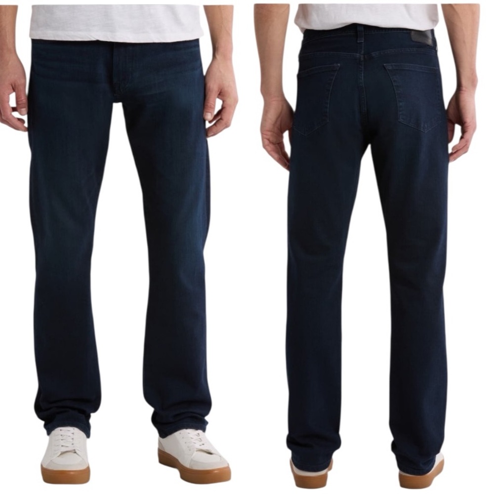AG Adriano Goldschmied Men's Straight Jeans - Dark Blue